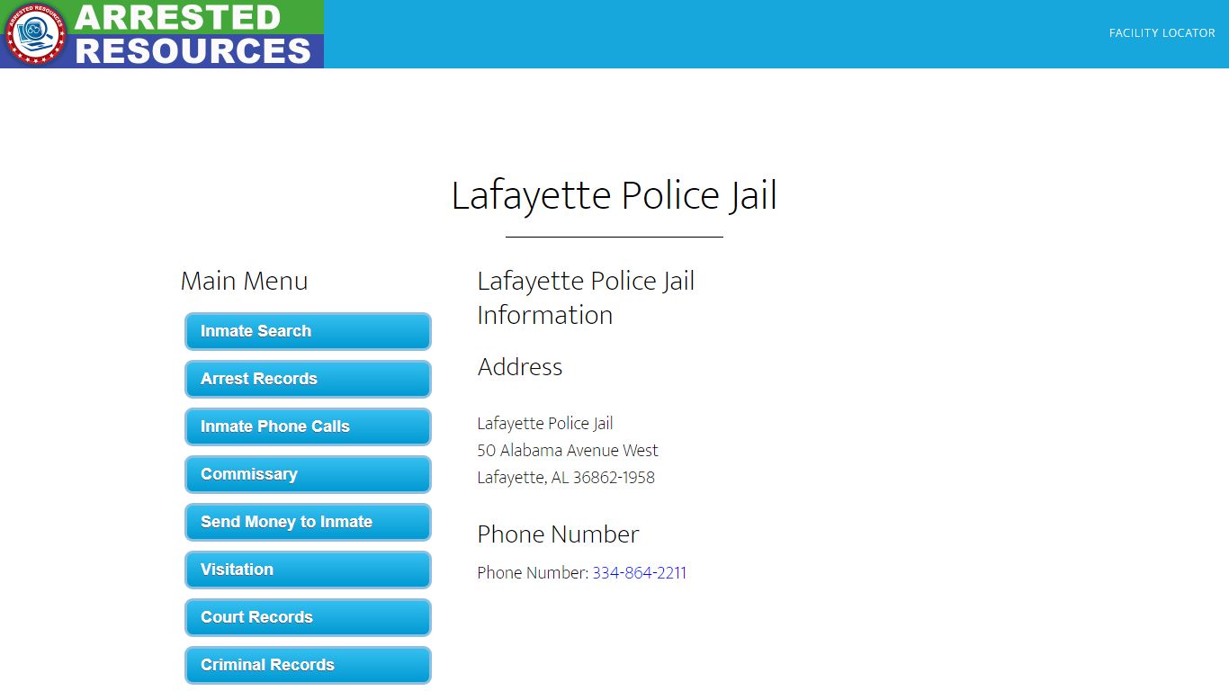 Lafayette Police Jail - Inmate Search - Lafayette, AL - Arrested Resources